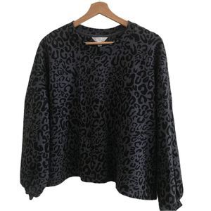 TIME AND TRUE Jersey Purple & Black Long Sleeves Size S